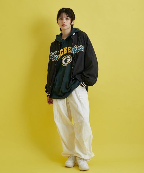 re_k by JUNRED(レクバイジュンレッド)の「re_k by JUNRED / NFLナイロンスタジャン(スタジャン・メンズ・ブラック/パープル・S/M/L)」の6枚目の写真