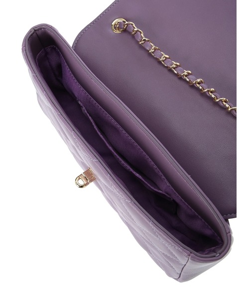 AMERICAN HOLIC（アメリカンホリック）の「2wayキルティングチェーンバッグ（ショルダーバッグ・レディース・ブラック/キャメル/パープル/アイボリー・FREE）」の8枚目の写真