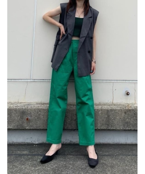 MOUSSY（マウジー）の「BOYS EASY LOOSE パンツ（その他パンツ・レディース・アイボリー/グリーン/ブラック・1/2）」の6枚目の写真
