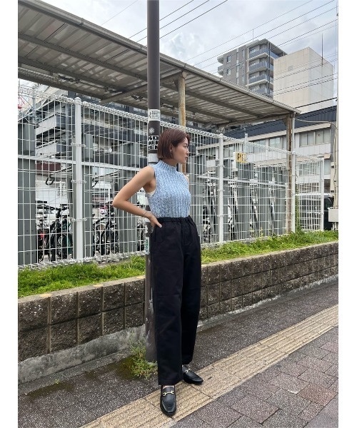 MOUSSY（マウジー）の「BOYS EASY LOOSE パンツ（その他パンツ・レディース・アイボリー/グリーン/ブラック・1/2）」の7枚目の写真