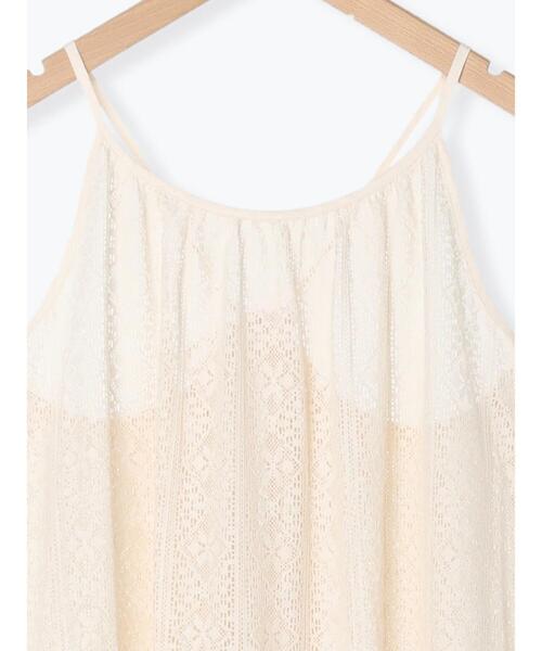 Samansa Mos2（サマンサ モスモス）の「◎総レースレイヤードキャミワンピース（ワンピース・レディース・ブラック/キナリ・ﾌﾘ-）」の22枚目の写真