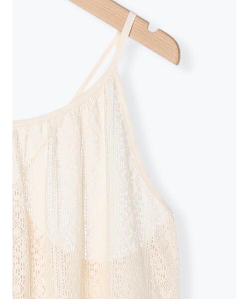 Samansa Mos2（サマンサ モスモス）の「◎総レースレイヤードキャミワンピース（ワンピース・レディース・ブラック/キナリ・ﾌﾘ-）」の21枚目の写真