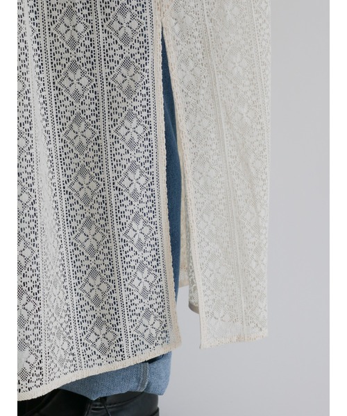 Samansa Mos2（サマンサ モスモス）の「◎総レースレイヤードキャミワンピース（ワンピース・レディース・ブラック/キナリ・ﾌﾘ-）」の5枚目の写真