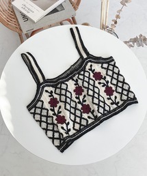 AS KNOW AS plus | ♪フラワーニットビスチェ(ベスト)