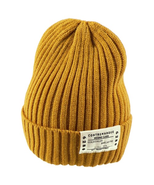 BRANSHES(ブランシェス)の「シンプルニット帽(ニットキャップ/ビーニー・キッズ・ブラック/グレー/レッド/エメラルド/マスタード・S/M/L)」の5枚目の写真