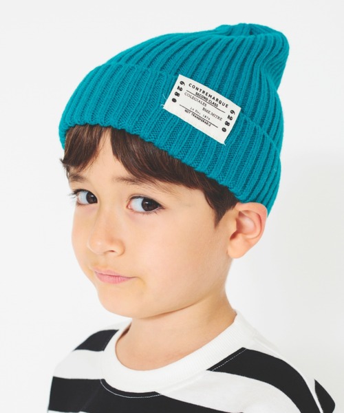 BRANSHES(ブランシェス)の「シンプルニット帽(ニットキャップ/ビーニー・キッズ・ブラック/グレー/レッド/エメラルド/マスタード・S/M/L)」の4枚目の写真