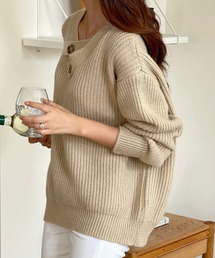 オーバーサイズ」に該当するレディースのニット/セーター（ベージュ系