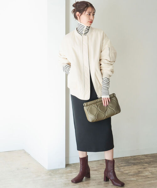 B:MING by BEAMS(ビーミングバイビームス)の「B:MING by BEAMS / 中綿 MA-1 22AW(MA-1・レディース・アイボリー系/オリーブ/ブラック・SMALL/MEDIUM)」の11枚目の写真