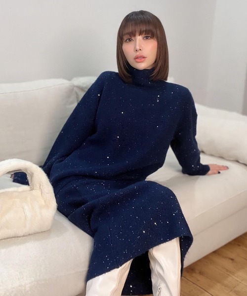 EIMY ISTOIRE(エイミーイストワール)の「テクスチャーギャラクシータイトスカート(スカート・レディース・ブラック/ピンク/ベージュ/ネイビー/ホワイト・FREE)」の10枚目の写真
