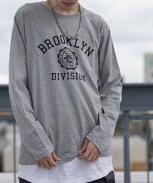 BARCEDOS | カレッジロゴプリント ロングTシャツ(Tシャツ/カットソー)