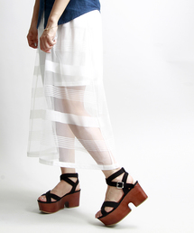 WEGO | WEGO/ボーダーチュールマキシスカート(スカート)