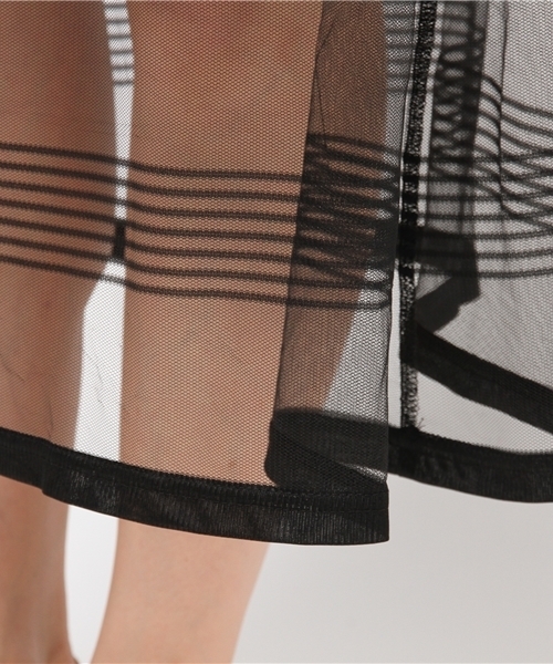 WEGO（ウィゴー）の「WEGO/ボーダーチュールマキシスカート（スカート・レディース・ホワイト/ブラック・FREE）」の10枚目の写真