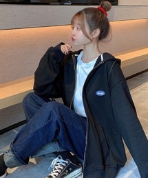 yuue' ( wear )（ユーイ）の「韓国風オーバーサイズ ジップアップパーカー（パーカー）」
