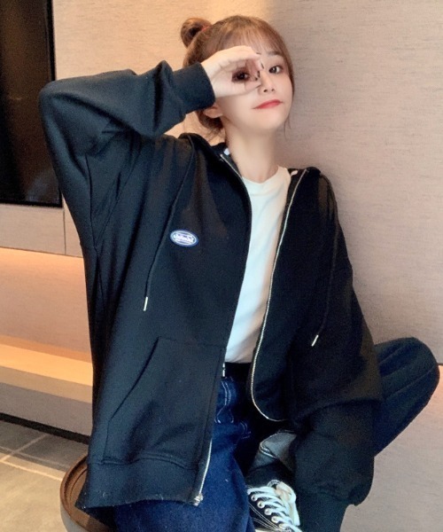 新品　韓国限定 YOASOBI ジップアップパーカー ブラック XL Gunjoh Hoodie BLACK Lサイズ YOASOBI 群青 Ayase 幾田りら