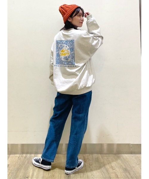 CAMP7（キャンプセブン）の「【CAMP7】バンダナプリントクルースウェット（スウェット・レディース・キナリ/ブラック/グリーン・L/M）」の22枚目の写真