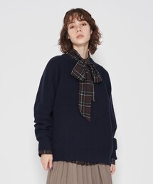 【UNISEX】畦クループルオーバー ニット