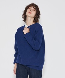 【UNISEX】畦クループルオーバー ニット