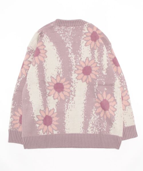 【セール】【HOOK】古着風絵画調総柄ニット（ニット/セーター）｜HOOK（フック）