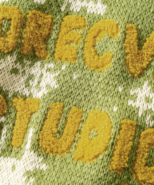 【セール】【HOOK】古着風絵画調総柄ニット（ニット/セーター）｜HOOK（フック）