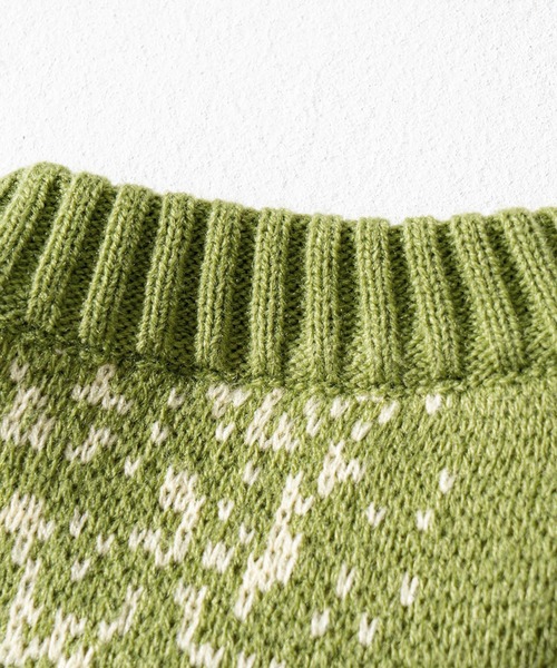 【セール】【HOOK】古着風絵画調総柄ニット（ニット/セーター）｜HOOK（フック）