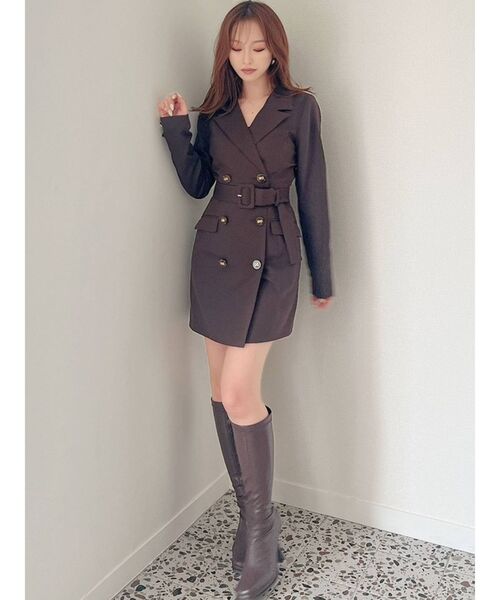 RESEXXY（リゼクシー）の「テーラードカラージャケットワンピース（ワンピース・レディース・ブラウン/グリーン/ベージュ/その他1・FREE）」の15枚目の写真