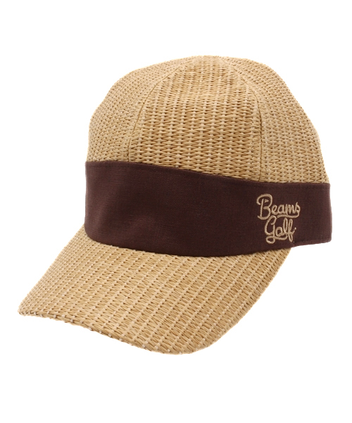 BEAMS GOLF ビームスゴルフ ストローハット リボン ベージュ系 57.5cm [240101559961] ゴルフウェア ストスト BEAMS GOLF バケットハット (ビームスゴルフ) ストローハットII sportif