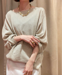 Noble | WペーパーヤーンBackVプルオーバー(ニット/セーター)