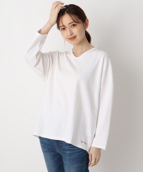 LAURA ASHLEY(ローラアシュレイ)の「コットン プルオーバー(Tシャツ/カットソー・レディース・ブルー系/ホワイト・38)」の2枚目の写真