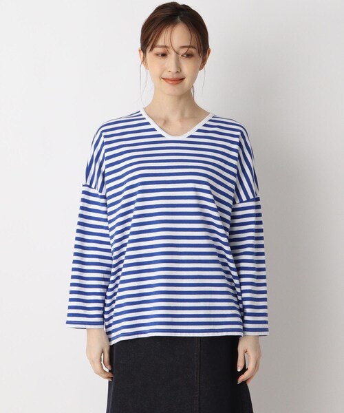LAURA ASHLEY(ローラアシュレイ)の「コットン プルオーバー(Tシャツ/カットソー・レディース・ブルー系/ホワイト・38)」の12枚目の写真
