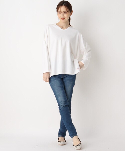 LAURA ASHLEY(ローラアシュレイ)の「コットン プルオーバー(Tシャツ/カットソー・レディース・ブルー系/ホワイト・38)」の5枚目の写真