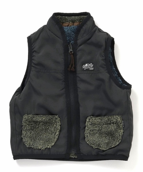 F.O.KIDS(エフオーキッズ)の「F.O.KIDS/エフオーキッズ リバーシブルベスト(ベスト・キッズ・ベージュ/オリーブ/グレー/ネイビー・130/140)」の3枚目の写真