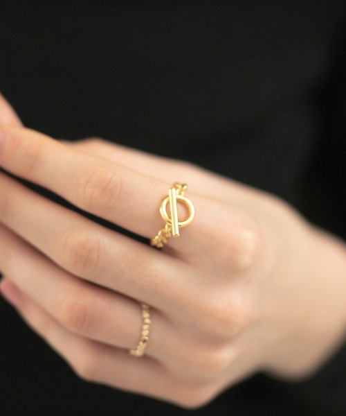 novice（ノーヴィス）の「【novice】Mantel Chain Ring（リング・レディース・シルバー/ゴールド・FREE）」の2枚目の写真
