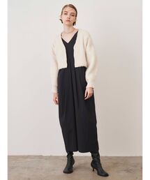 ELENDEEK | ショートファーカーディガンセットワンピース(ワンピース)