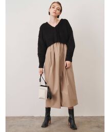 ELENDEEK | ショートファーカーディガンセットワンピース(ワンピース)