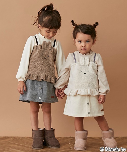 petit main（プティマイン）の「【miffy】 faceスカパン（スカート・キッズ・パープル系その他/ライトベージュ/ブラック・120cm/80ｃｍ/100cm/130cm/90cm/110cm）」の21枚目の写真