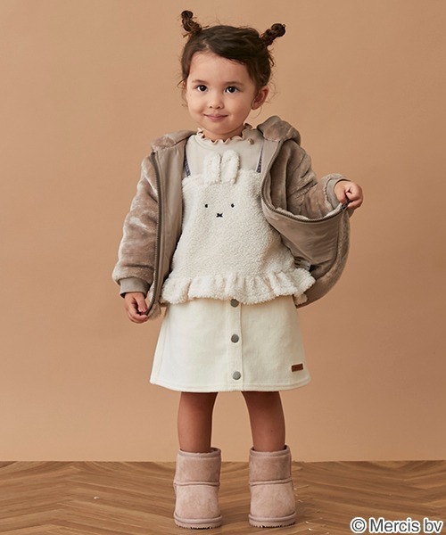 petit main（プティマイン）の「【miffy】 faceスカパン（スカート・キッズ・パープル系その他/ライトベージュ/ブラック・120cm/80ｃｍ/100cm/130cm/90cm/110cm）」の19枚目の写真