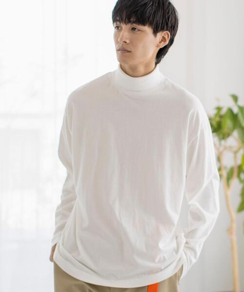 coen（コーエン）の「天竺タートルネックTシャツ（Tシャツ/カットソー・メンズ・ホワイト/ブラック・S/M/L/XL）」の18枚目の写真