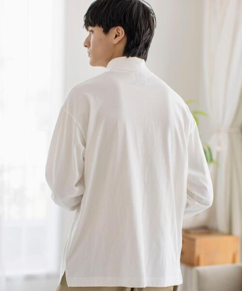 coen（コーエン）の「天竺タートルネックTシャツ（Tシャツ/カットソー・メンズ・ホワイト/ブラック・S/M/L/XL）」の10枚目の写真