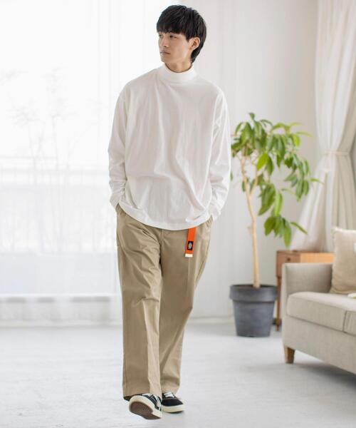 coen（コーエン）の「天竺タートルネックTシャツ（Tシャツ/カットソー・メンズ・ホワイト/ブラック・S/M/L/XL）」の11枚目の写真