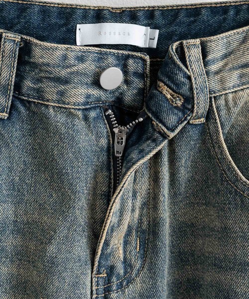 Ressaca(レサーカ)の「ハードダメージクラッシュ加工 ルーズストレートデニムパンツ ヴィンテージライク(デニムパンツ・メンズ・ブルー・S/M/L/XL)」の14枚目の写真