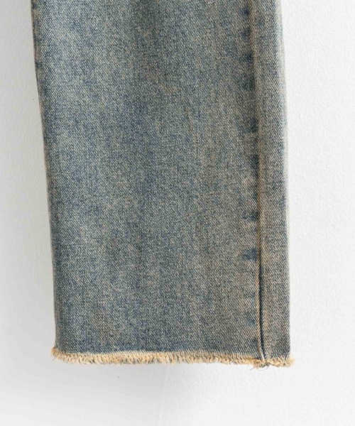 Ressaca(レサーカ)の「ハードダメージクラッシュ加工 ルーズストレートデニムパンツ ヴィンテージライク(デニムパンツ・メンズ・ブルー・S/M/L/XL)」の16枚目の写真