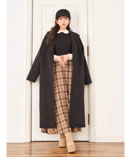 Darich(ダーリッチ)の「バイカラーランダムロングワンピース(ワンピース・レディース・ブラック/ベージュ/ブラウン・FREE/FS)」の5枚目の写真
