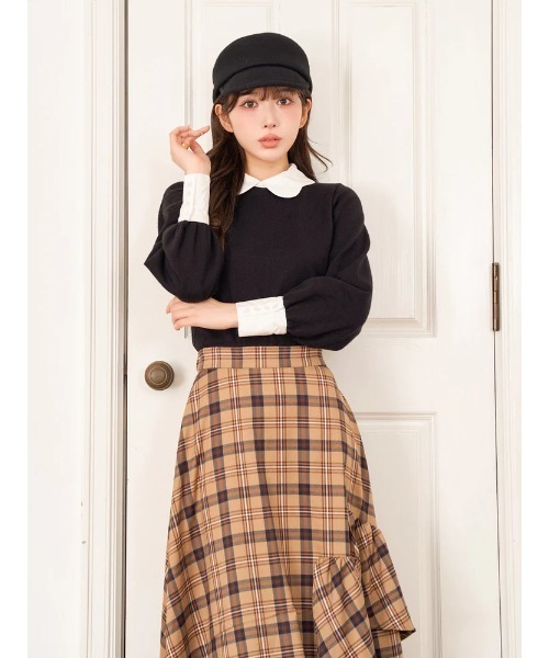 Darich(ダーリッチ)の「バイカラーランダムロングワンピース(ワンピース・レディース・ブラック/ベージュ/ブラウン・FREE/FS)」の6枚目の写真