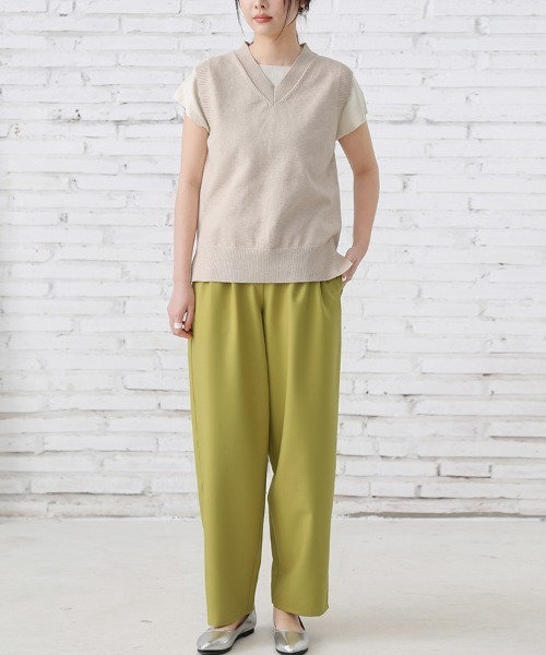 セール】シンプルVネックニットベスト（ベスト）｜Doux Belle