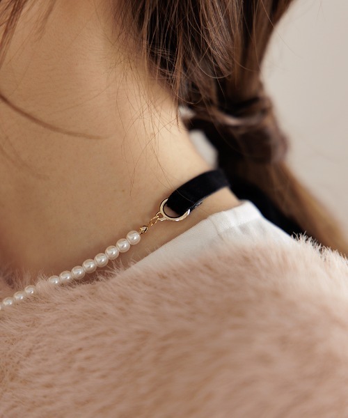 flower（フラワー）の「クラシカルパールネックレス（ネックレス・レディース・ブラック・FREE）」の9枚目の写真