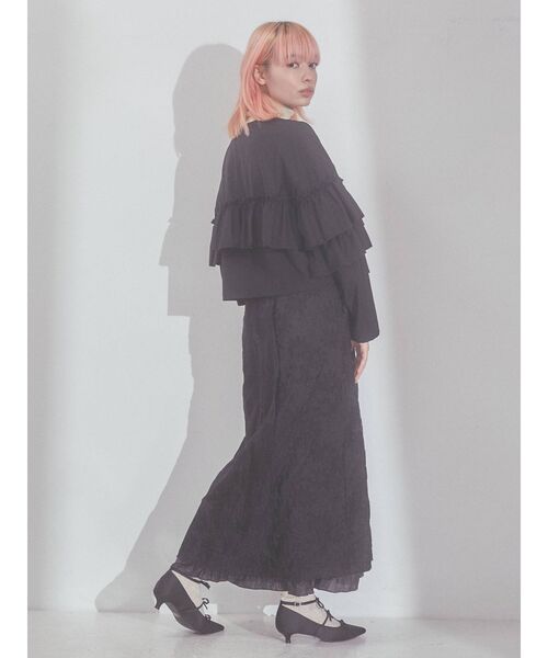 merry jenny（メリージェニー）の「ラッフルフリルジャケット（テーラードジャケット・レディース・ブラック/グレー/ベージュ・FREE）」の18枚目の写真