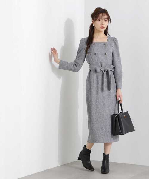 PROPORTION BODY DRESSING（プロポーションボディドレッシング）の「フロント釦タイトワンピース / 1213140107（ワンピース・レディース・グレー/ネイビー・X-SMALL/SMALL/MEDIUM）」の12枚目の写真