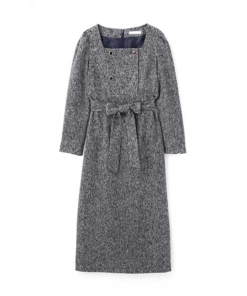 PROPORTION BODY DRESSING（プロポーションボディドレッシング）の「フロント釦タイトワンピース / 1213140107（ワンピース・レディース・グレー/ネイビー・X-SMALL/SMALL/MEDIUM）」の6枚目の写真