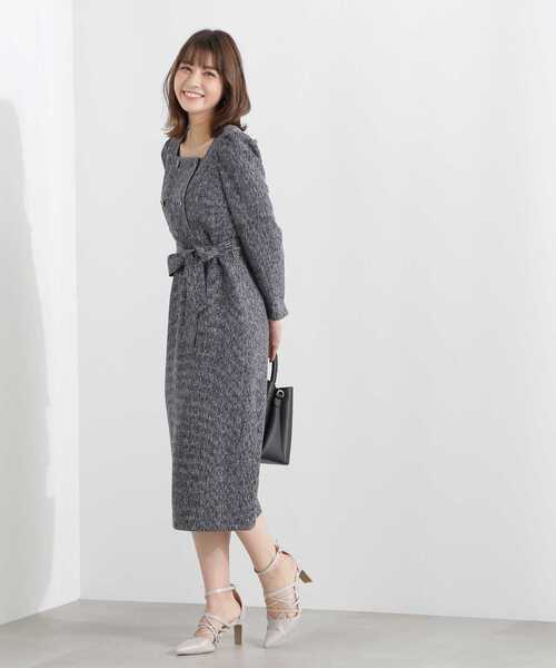 PROPORTION BODY DRESSING（プロポーションボディドレッシング）の「フロント釦タイトワンピース / 1213140107（ワンピース・レディース・グレー/ネイビー・X-SMALL/SMALL/MEDIUM）」の9枚目の写真