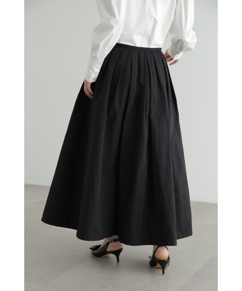 JILL STUART（ジルスチュアート）の「◆ランダムタックグログランスカート（スカート・レディース・グリーン/ブラック・2/0/4）」の8枚目の写真